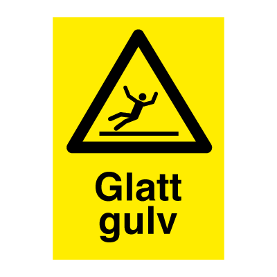 Glatt gulv skilt