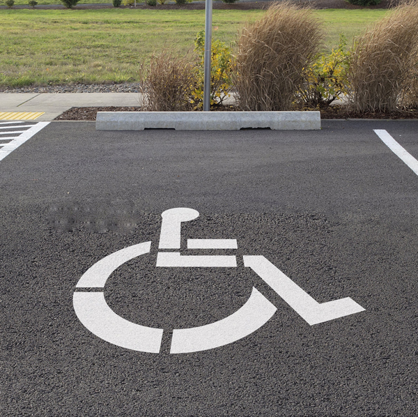 Sjablong for oppmerking av parkeringsplasser - Handikapparkering